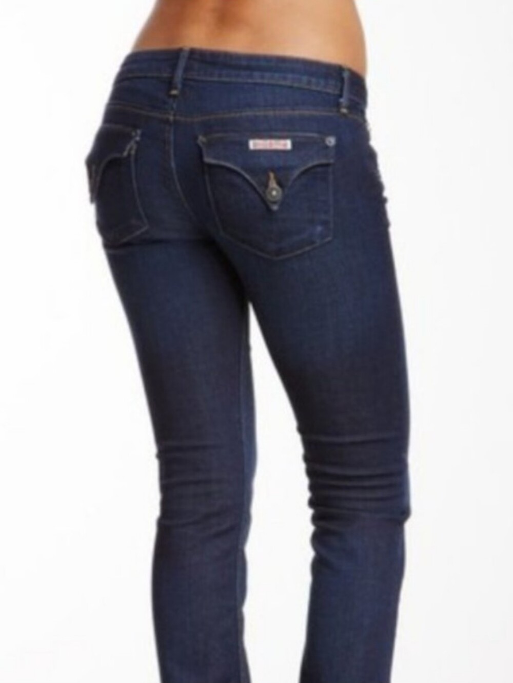 Hudson Straight Leg Jeans Low Rise Flap Pocket Dark Blue Size 28 Y2k Denim - Picture 9 of 9